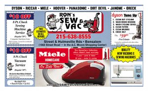 Ron's Sew and Vac Coupon 01
